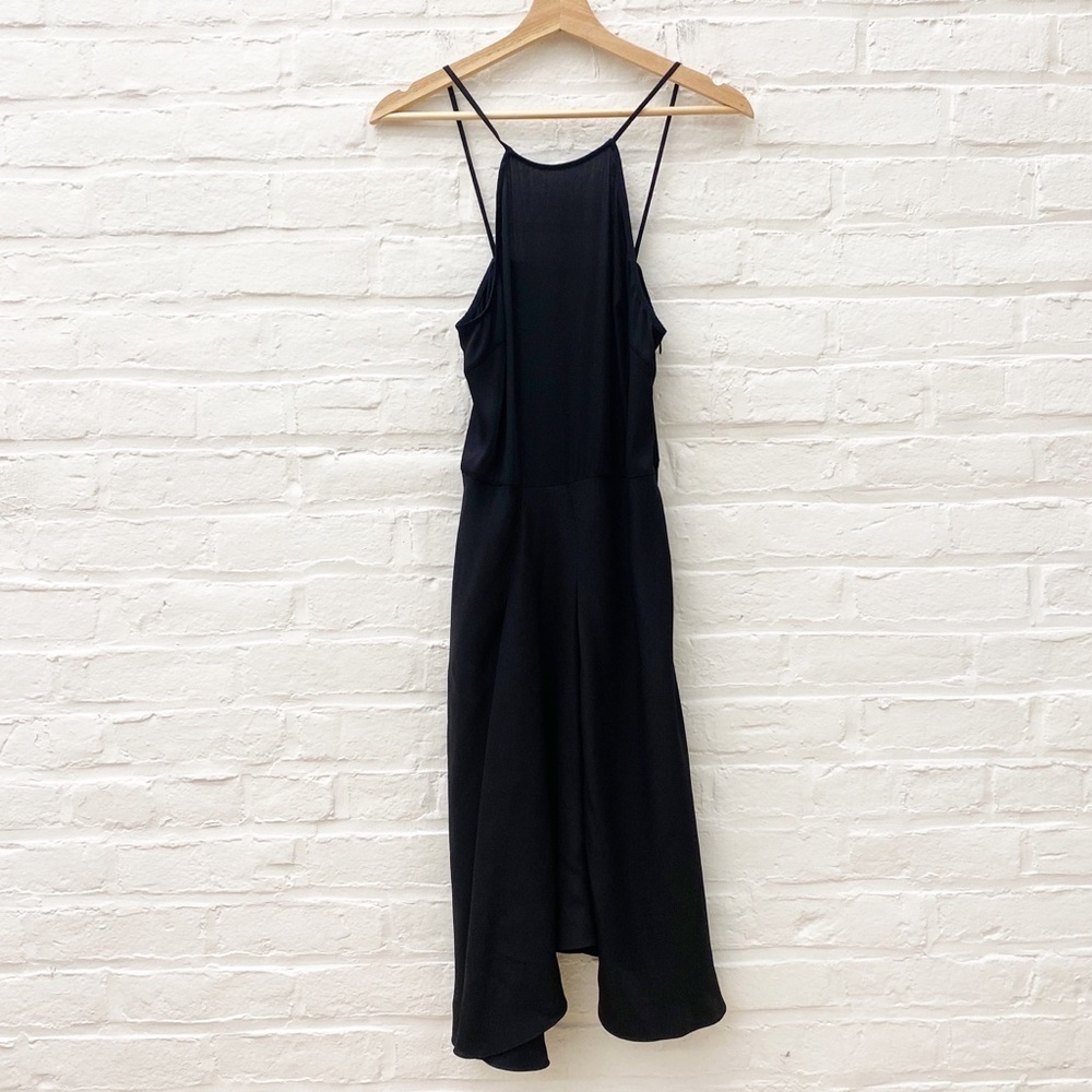 3.1 Phillip Lim || Asymmetrical Silk Slip Dress High Neck Black‎ 2